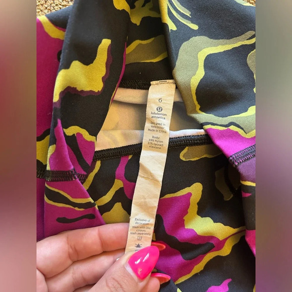 Lululemon Wunder Under Pant Hi-Rise Boom Bloom Chartreuse Green Aurora 6 - Picture 5 of 8